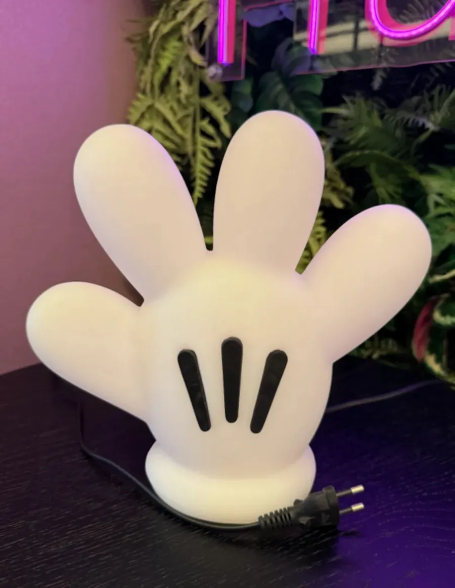 Luminaria Usare Luva Do Mickey Mouse sem Lâmpada - Disney
